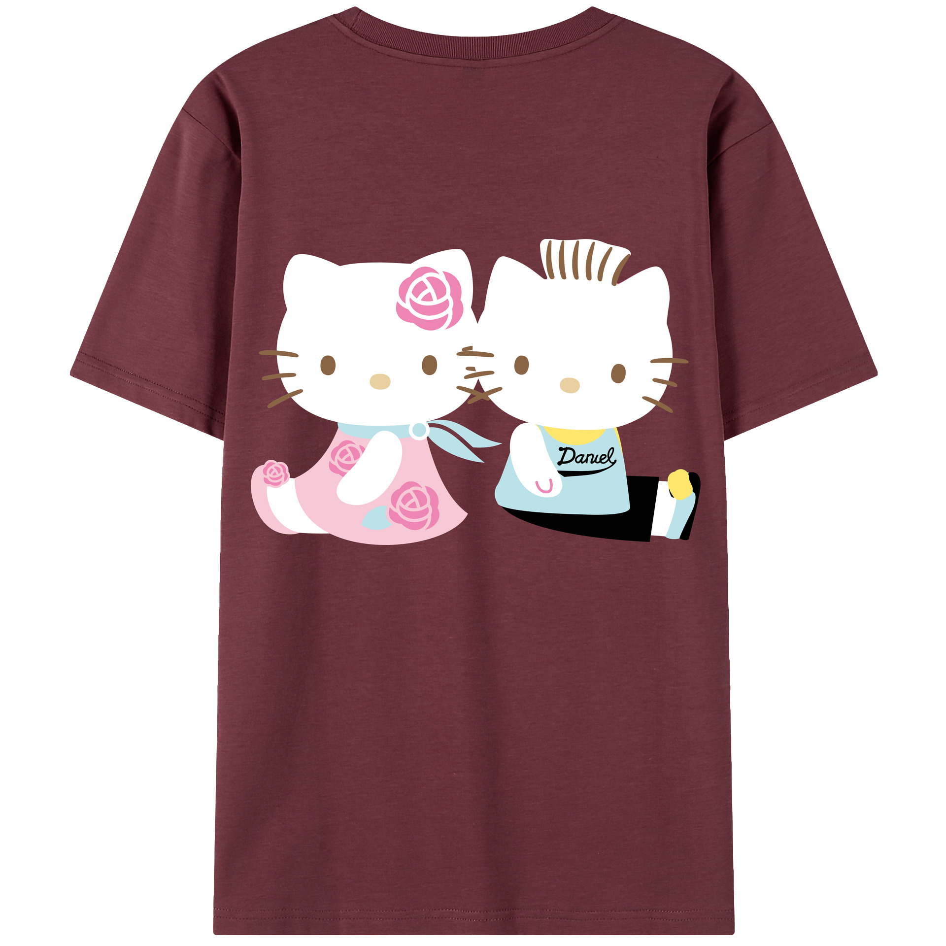（画像用） Hello Kitty ハローキティ 綿100％半袖Tシャツ（背面プリント）